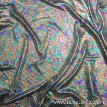 Customization Metallic Bullet Gold Knit Polyester Fabric